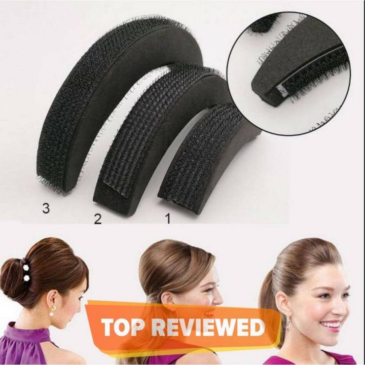 NEW Crescent Moon Easy Hair Style for Long Hair Girl Fashion Hair Accessories 3Pcs/set Hair Pads Hair Volume Increase Puff Hair Bun Maker Donut Magic Foam Sponge Bump Up Insert Base Hair Accessories
