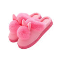 Cushioned Candy Color Lady Fluffy Flat Warm Slippers. 