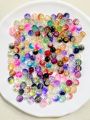 150,300 pcs Multicolor Single and Double Tone Crackle Glass Beads – Shiny 8mm Round Beads for Jewelry Making & DIY Crafts. 