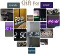 3D Led Wall Clock Modern Design Digital Table Clock Alarm Nightlight Watch for Living Room Decoration,White A. 