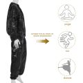 Heavy Duty Fitness Weight Loss Sweat Sauna Suit Exercise Gym Anti-Rip Black L. 