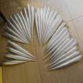 Pre Rolled Empty Mehndi Cones Transparent and Multicolor ( Pack of 50, 100, 200, 300, 500 Cones in small sizes ) with Pins. 