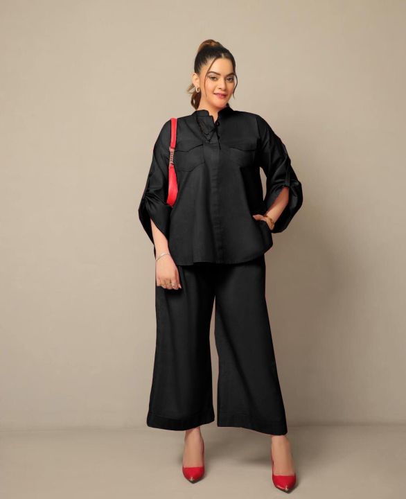 Stylish 3D Printed 2pcs | Shirt And Flapper | Ladies Collection | Party Wear