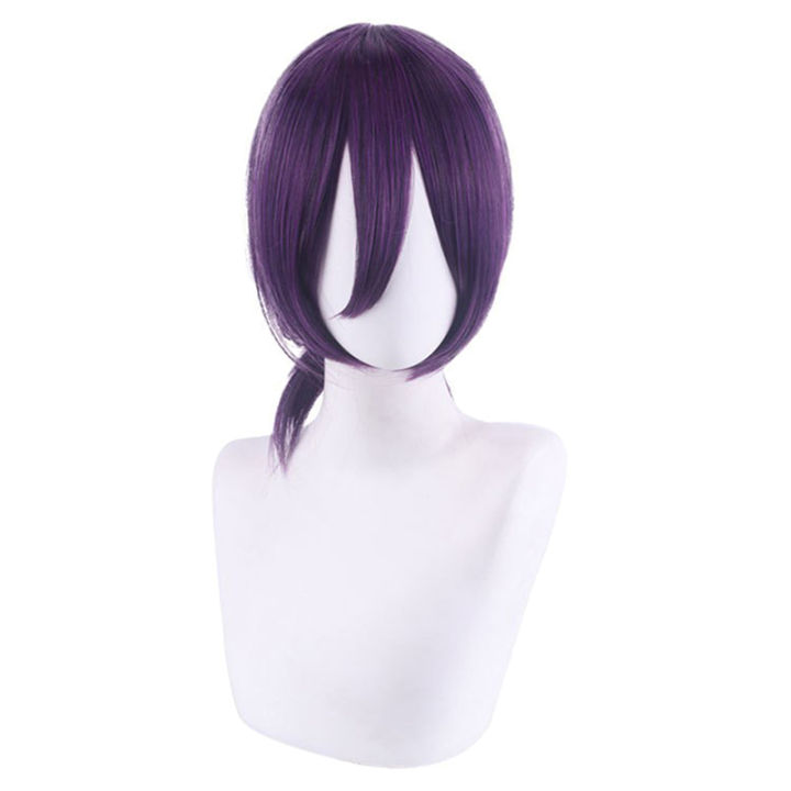 Chainsaw Man Reze Cosplay Wig Purple Ponytail Synthetic Hair Wigs Cosplay Props BAWEI