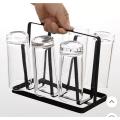 Metal Glass Holder Stand with 6 Placements Lightweight, Space-Saving Kitchen Organizer, Trendy Design, Durable Quality, Brand Warranty. 