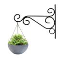 Iron Garden Wall Hanging Stand For Flower Pots Plant Bracket Hook Shelf Holder Hanging Light Stand. 