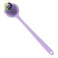 Quorrae Long-handled Body Brush Long Handle Silicone Back Scrubber for Shower Bath Brush Double-sided Brush Head Gentle Exfoliation Easy to Clean Shower Brush for Smooth Skin Quick-drying Silicone Back Brush. 