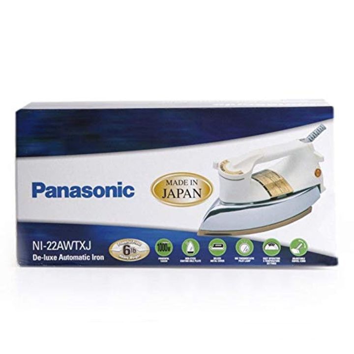 Panasonic De-Luxe Automatic Dry Iron NI-22AWTXJ 220V-1000W 6.0LBS Non-Stick Coating