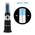 Refractometers Refractometer 0-90% Brix RHB-90ATC Handheld Brewing Auto Refractometer Fruit Sauce Meter Sugar Refractomer. 