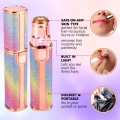 2-in-1 Rechargeable Eyebrow Trimmer & Facial Hair Remover – Painless USB Shaver for Lip, Chin, Eyebrow, Bikini – Portable Cordless Women’s Groomer. 
