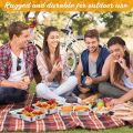 4 Compartments Stainless Steel Divided Dining Plate - Thickened Metal Tray for Camping, School, and Home Use - Durable and Easy to Clean, Rectangular Metal Dinner Plates for Adults Kids Food Portion Control Camping Lunch Snack. 