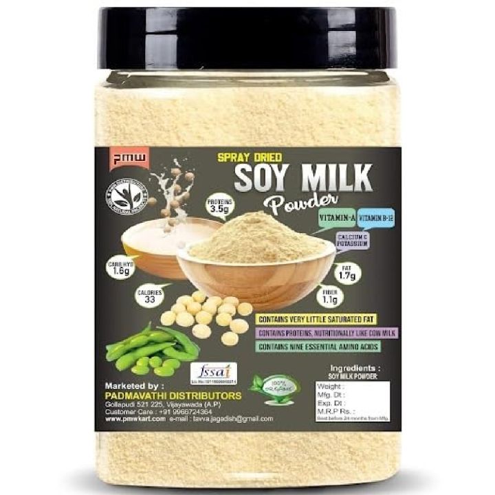 Pmw - New Jar Pack - Organic - Pure & Natural - Soya Bean Milk Powder - SoyMilk Powder - 100 Grams