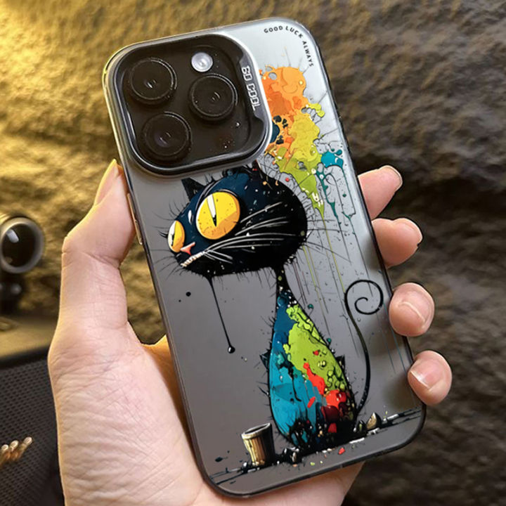 Personalized graffiti Cartoon Cat Phone Case For Xiaomi Redmi Note 13 12 11 Pro Plus 5G 12S 11S 10S 10 Pro Redmi 13C 4G Cover
