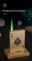 Fancy Card Lighter with Green Flame. 