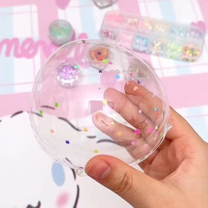 Creative%20Children'S%20Handmade%20Water%20Ball%20Adhesive%20Tape%20Toys%20%20Transparent%20Built-In%20Sequin%20Nano%20Double-Sided%20Tape%20%20DIY%20Bubble%20Blowing%20Nano%20Adhesive%20Kneading%20Music%20-%20Image%204