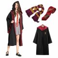 Adults&Kids Harry Potter Robe Cloak Cape Vest Tie Gryffindor Slytherin Hufflepuff Ravenclaw （Robe+Scarf +Tie）Set. 
