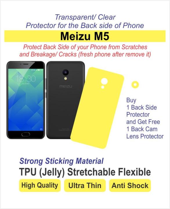 Meizu%20M5%20-%20Pack%20of%202%20-%20Back%20Side%20protectors%20-%20Best%20material%20-%20TPU%20Jell%20-%20with%202%20back%20cam%20lens%20protectors%20-%20Image%203