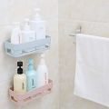 Punch-free Bathroom Shelf Plastic Bathroom Vanity Holder Shelf Storage Organizer. 
