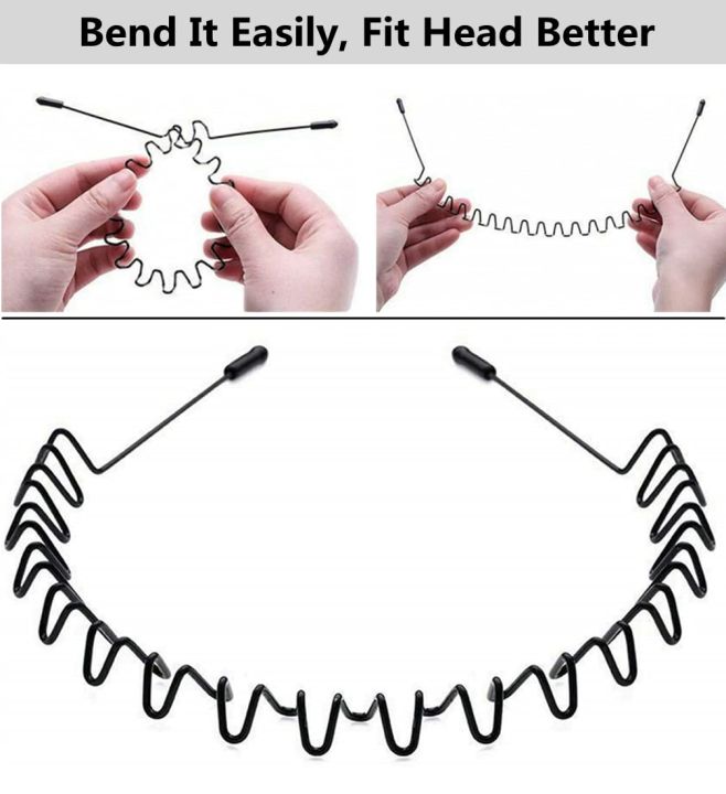 Pack%20of%202%20Black%20metal%20zigzag%20hair%20band/unisex/boys/hair%20band%20for%20men/modern%20catcher%20for%20men/women/spiral%20-%20Image%207