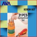 AVA 31 IN 1 SCREW DRIVER SET WITH 30 MAGNETIC BITS FOR ALL KIND OF MOBILES AND DEVICES OPENING. 