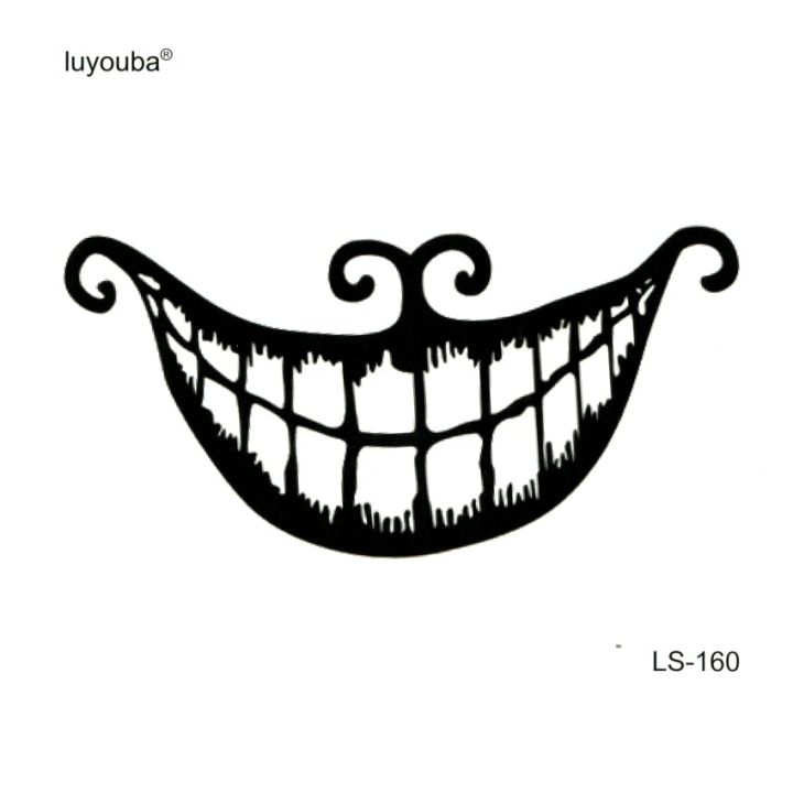 【Good-Love Store】Clown's Smile Waterproof Stiker Fake Tattoo Clown The Flash Tattoo Tatuagem Tatoo Men