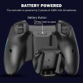 EasySMX 2.4G Wireless Controller for PS3, PC Gamepads with Vibration Fire Button Range up to 10m Support PC (Windows XP/7/8/8.1/10), Steam, PS3, Android, Vista, TV Box Portable Gaming Joystick Handle. 