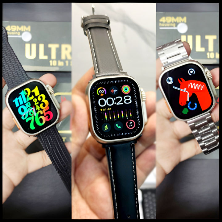 Ultra10 49mm Bluetooth Calling Smart Watch Sleek Design with 10 ...