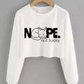HOUSE OF ACE GARMENTS    11.11 Crop Cotton Fleece Sweatshirt For Women White. 