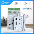 High Quality Power Strip Extension Board 4 Sockets + 3 USB + 1 Type-C Port, 2000W Load capacity , 9.5 Feet Heavy Duty Copper Wire, Wide Space, Strong Grip, On-board Indication Light, Ideal for Home and Office Use. 