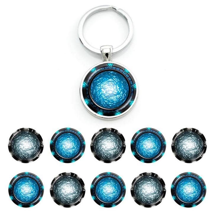 Stargate Atlantis Popular Stargate Portal Keychain Atlantis Art Image Glass Cabochon Car Bag Metal Keyring B722
