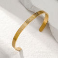 6mm Ayatol Kursi sleeve bracelet carved stainless steel opening adjustable bracelet men woman gifts. 