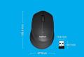 ZT - Logitech M331 SILENT PLUS Wireless Mouse with Nano Receiver - Black. 