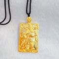 Gold-plated necklace Guan Gong Wufu brand literary pendant men's and women's necklaces, wedding exaggerated necklaces, mother's jewelry, elegant and straight. 