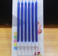 Metallic Birthday Cake Candles, Plain Birthday Candles, Skinny Metallic Cake Candles for Birthday Wedding Party Cakes Decoration, pack of 6 candles. 