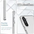 Samsung Galaxy A26 5G Transparent Back Cover - Anti-Dust Plug, Anti-Slip Grip, No-Corner Bumper - Soft & Durable Protection. 