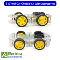 4 wheel (acrylic) Smart Robot Car Chassis 4 Wheel Kit with accessories For Diy Arduino and Raspberry pi Projects Sold by Electrica. 