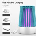 Electric Shock Mosquito Killer Lamp, USB, Fly Trap, Insect Killer, Rechargeable Insect Trap, Mosquito Killer, Silent Electric Insect Trap Eliminator Indoor Lighting, LED/UV/Blue Light, Repellent, Bedroom. 