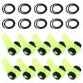 10 Set Adjustable Fishing Rod Hook Keeper Rubber Rings Lure Bait Jig Holder. 