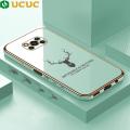 UCUC for Xiaomi Poco X3 NFC / Poco X3 Pro Back Cover + Free Lanyard Luxury 6D Plating Case Side Pattern Soft Silicone Square Mobile Phone Cases. 