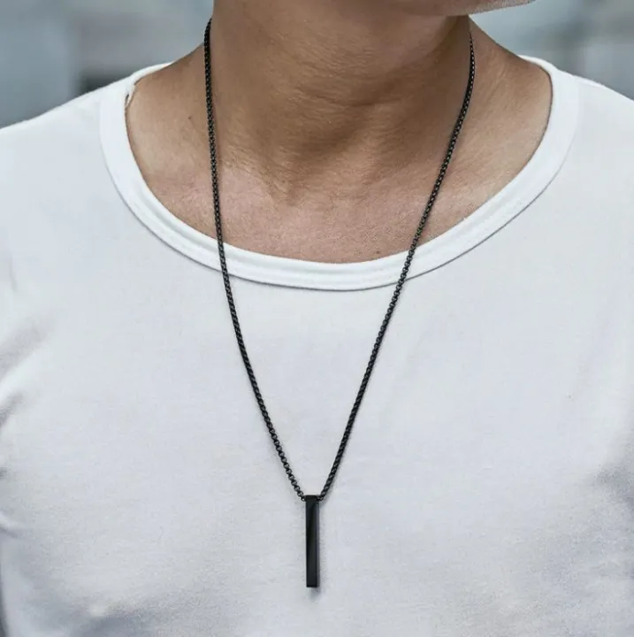 BlACK%20100%25%20Pure%20Stainless%20Steel%20Vertical%20Bar%20Necklace/Locket/Chain%20for%20Men/Boys-%20Necklace%20Pendant%20LocketFor%20Boys%20and%20Man%20-%20Image%202