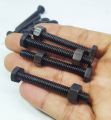 Pack of 10pcs HQ 6mm x 50mm OR 2 inches 1/4 Black Metal Bolts with Nuts Hexagonal Screw nut bolt DM Hardware. 