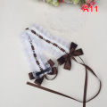 Lolita Tiara Headband Lolita Lace Bow knot Ribbon Maid Diy Headband. 