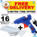 Original Small Blue Glue-Gun with 16 Glue Sticks - Free Home Delivery. 