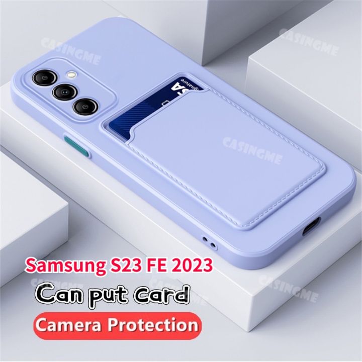 เคสซิลิโคนนิ่มสำหรับปกป้องโทรศัพท์ฝาหลังเป็น S23 Samsung ปลอกสำหรับ Samsung Samsung Galaxy S23FE S 23 23S S23 S23 Plus SamsungS23FE Ultra 4G 5G 2023 Candy กระเป๋าเงินมีช่องเสียบบ