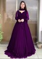 MUSHIF 3Pc Stitched Shiffon Maxi - Two Layers Border Long Flare Maxi - Frock For Girls and Women.. 