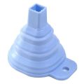 Novelty silicone folding funnel telescopic long Style funnels for household liquid dispensing Kitchen Gadgets blue. 