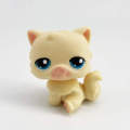 LPS pet shop toys Original animal PERSIAN YELLOW cat cute kitty with green eyes lovely anime toys for kids. 