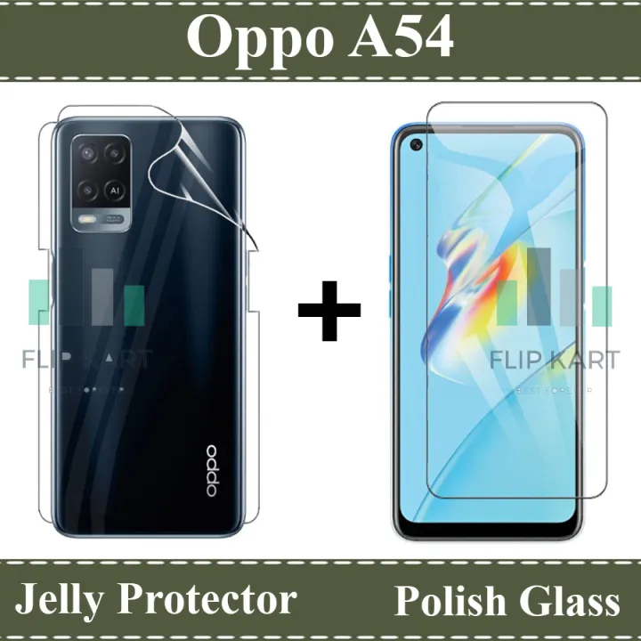 Oppo%20A54%20Tempered%20Glass%20And%20Back%20Clear%20Hydrogel%20Film%202%20in%201%20Combo%20-%20Image%204