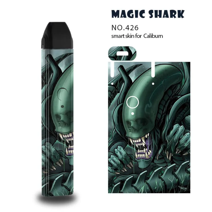 Magic%20Shark%202.5D%20PVC%20Alien%20Chinese%20Dragon%20Monster%20Film%20Sticker%20Case%20Wrap%20Skin%20for%20Uwell%20Caliburn%20Kit%20-%20Image%205