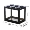 Mini Aquarium Fish Tank With LED Lamp Light Betta Fish Fighting Cylinder Small Aquariums Stackable Rumble Fish Cylinder. 